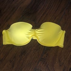 Bandeau Yellow Bikini Top